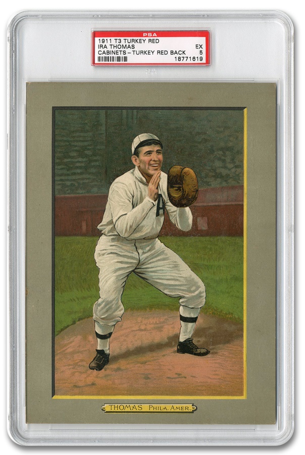Sports and Non Sports Cards - 1911 T3 Turkey Red Ira Thomas (PSA 5)