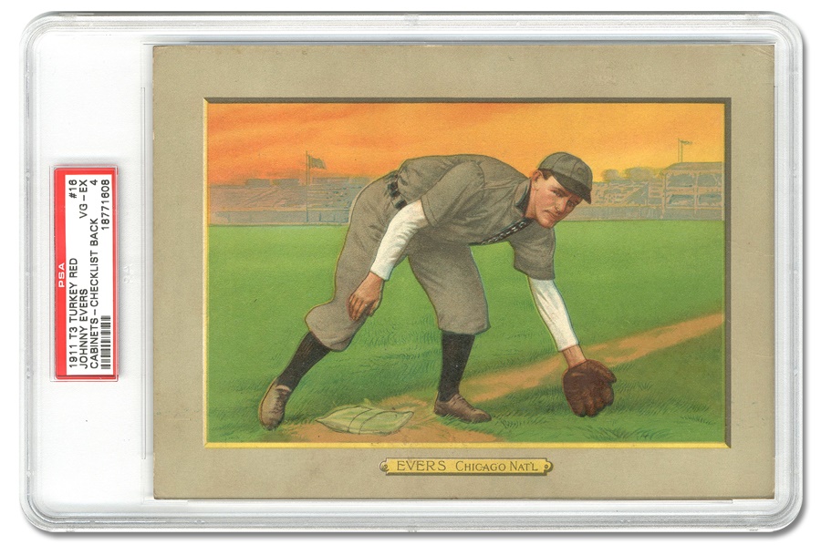 Sports and Non Sports Cards - 1911 T3 Turkey Red Johnny Evers (PSA 4)
