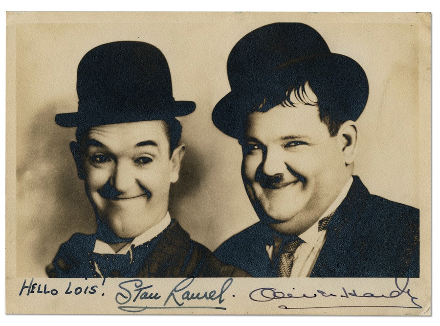 - Stan Laurel and Oliver Hardy Signed Photo