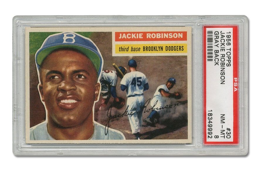 Sports and Non Sports Cards - 1956 Topps #30 Jackie Robinson PSA NM-MT 8