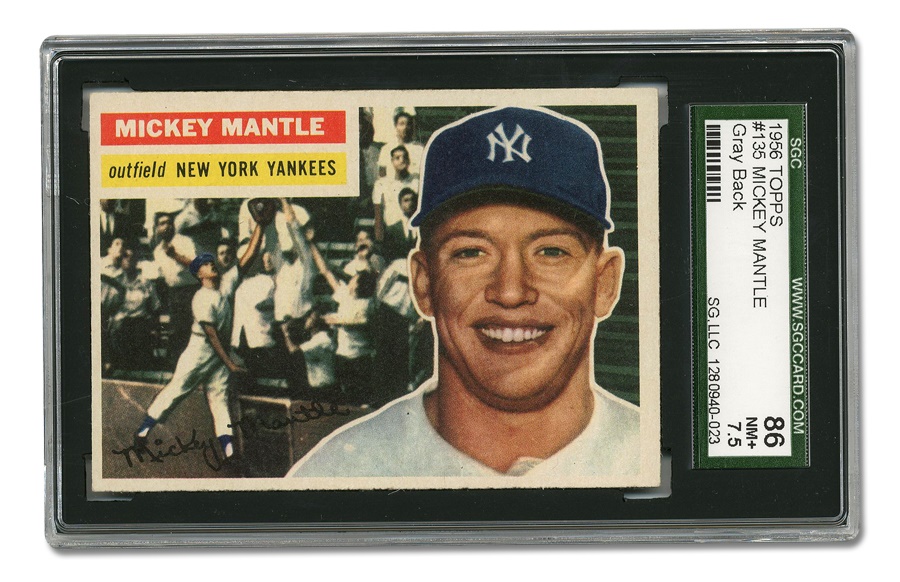 - 1956 Topps #135 Mickey Mantle SGC NM+ 7.5