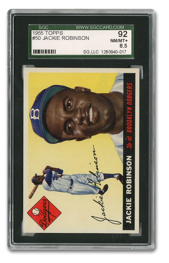 Sports and Non Sports Cards - 1955 Topps #50 Jackie Robinson SGC NM/MT+ 8.5