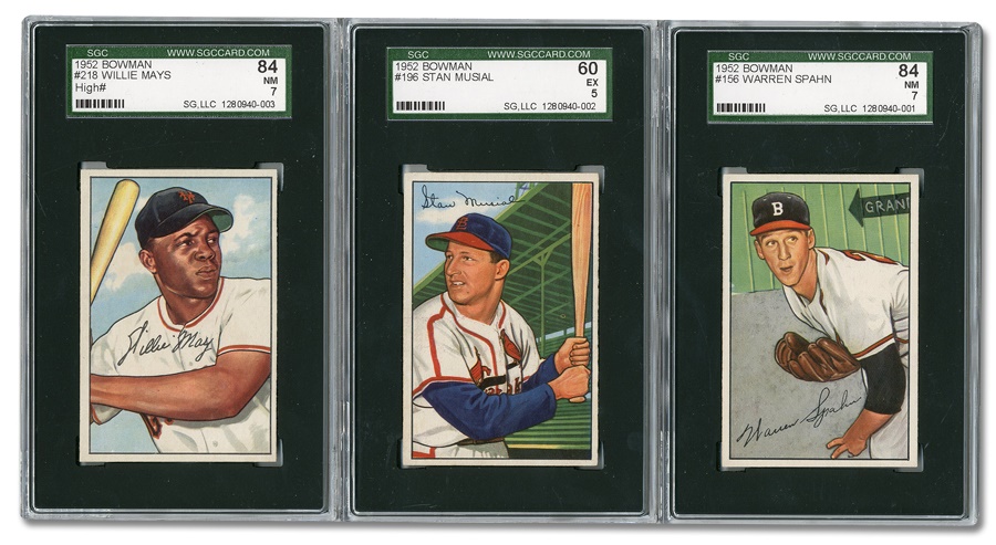 Sports and Non Sports Cards - 1952 Bowman Star Card Collection SGC Graded (3)