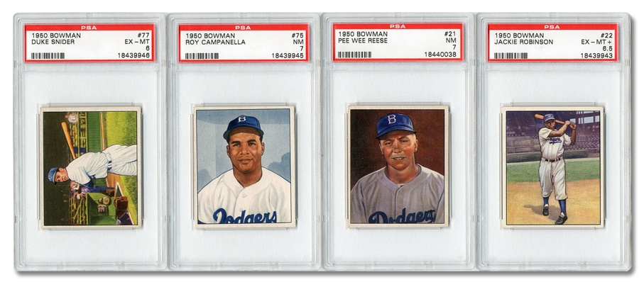 Sports and Non Sports Cards - 1950 Bowman Dodger Collection (6)