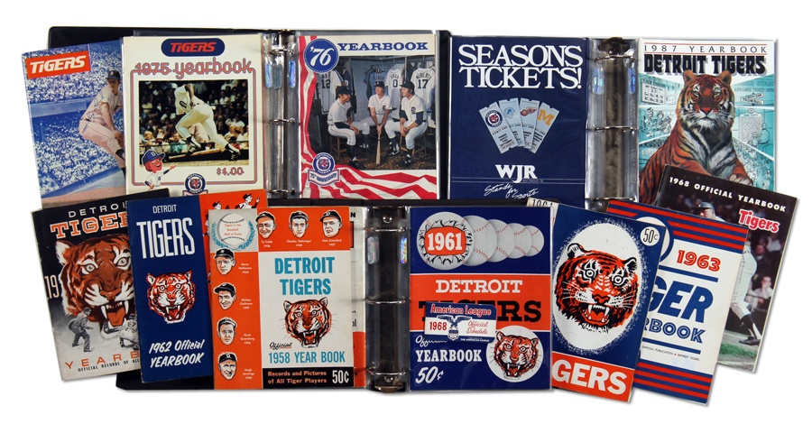 Run of Detroit Tigers Yearbooks (1955-1992)