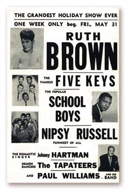 Apollo Collection - 1957 Ruth Brown, Duke Ellington Apollo Handbill