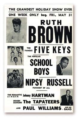 1957 Ruth Brown, Duke Ellington Apollo Handbill