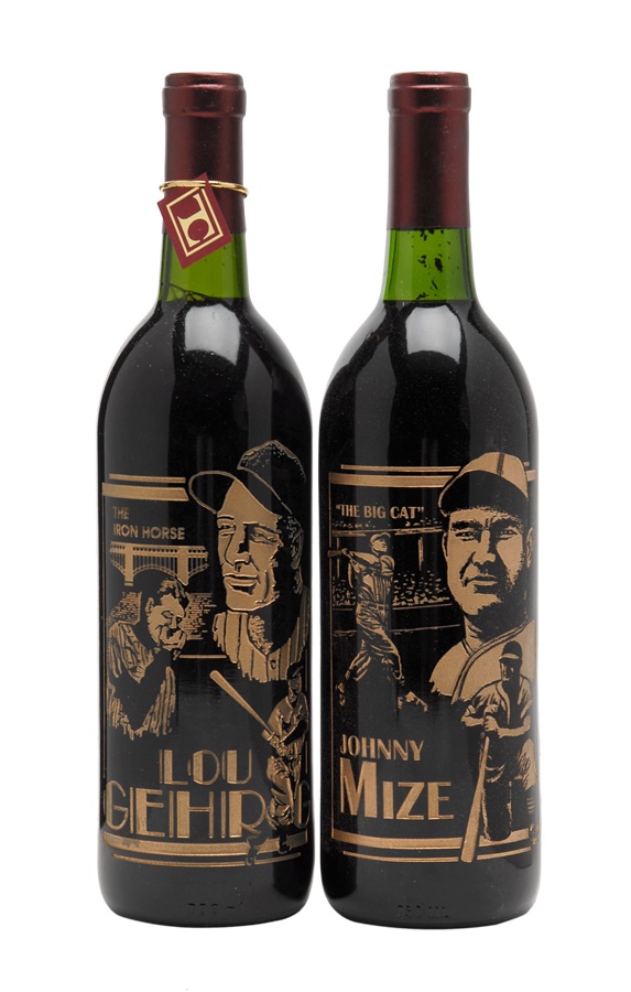 Baseball Memorabilia - Ted Williams Hitters Hall of Fame Wine Bottles (2)