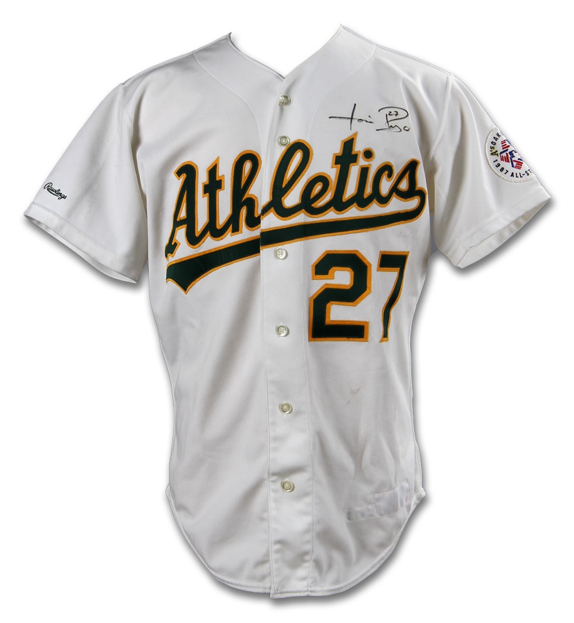 - 1987 Jose Rijo Oackland A's Game Worn Jersey