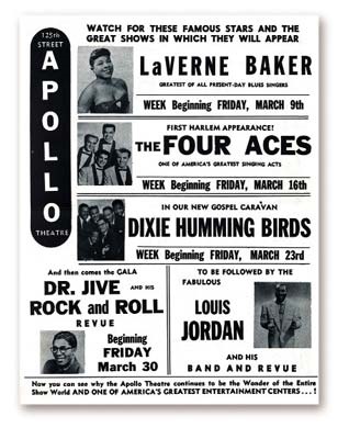 - 1962 LaVerne Baker Louis Jordan Apollo Handbill (8.5x11")