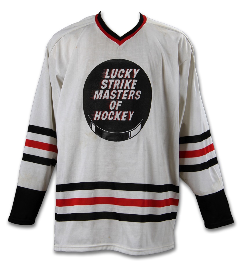 - 1984 Gordie Howe Lucky Strike Masters of Hockey Game Worn Jersey