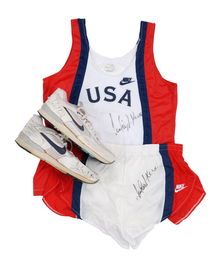 - Jackie Joyner-Kersee USA Worn Track Suit With Sneakers
