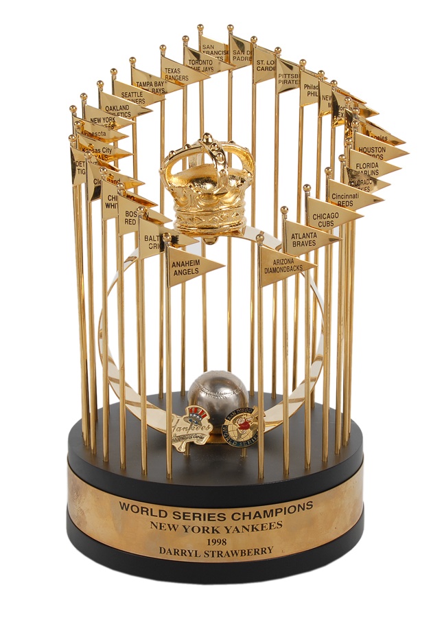 1998 Darryl Strawberry New York Yankees World Series Trophy