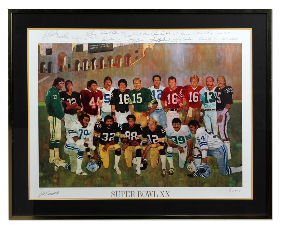 Bernie Fuchs Superbowl XX Print Signed By First 17 MVPs