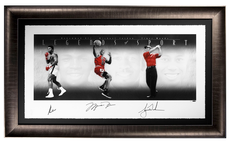 - "Legends of Sport" Platinum Edition Signed by Ali, Woods and Jordan (UDA)
