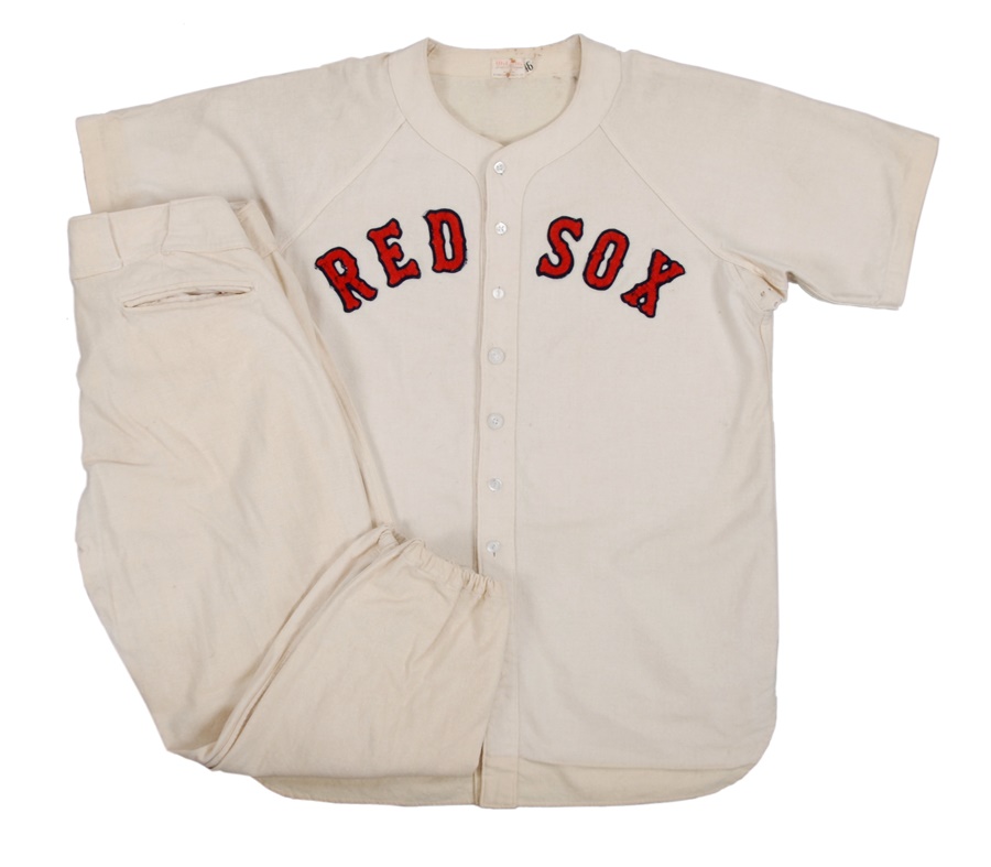 - 1940s Tex Hughson Boston Red Sox Game Worn Uniform