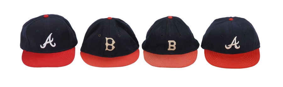 - Collection of Boston, Milwaukee and Atlanta Braves Caps (10)