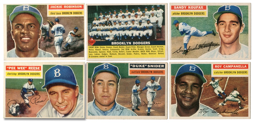 1956 Topps Brooklyn Dodgers Complete Team Set (24 of 24)
