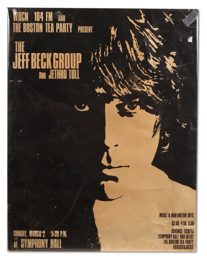 Boston Tea Party Jeff Beck and Jethro Tull Poster