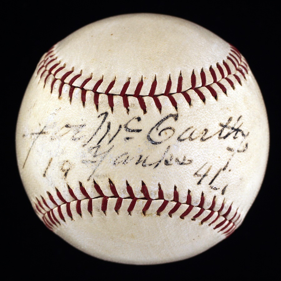 - 1941 Joe McCarthy Single Signed Baseball