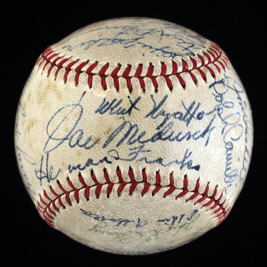 Baseball Autographs - 1941 Brooklyn Dodgers Team Signed Baseball