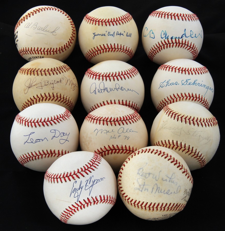 Baseball Autographs - Collection of Single Signed Baseballs (11)