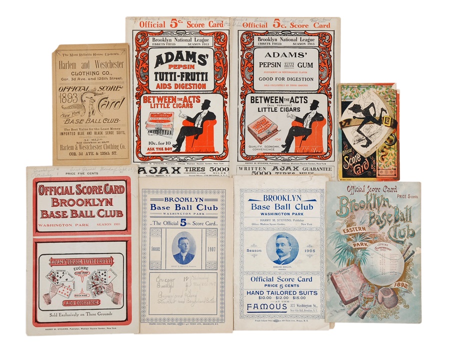 - Great Collection of Early Brooklyn Baseball Programs/Scorecards (8)