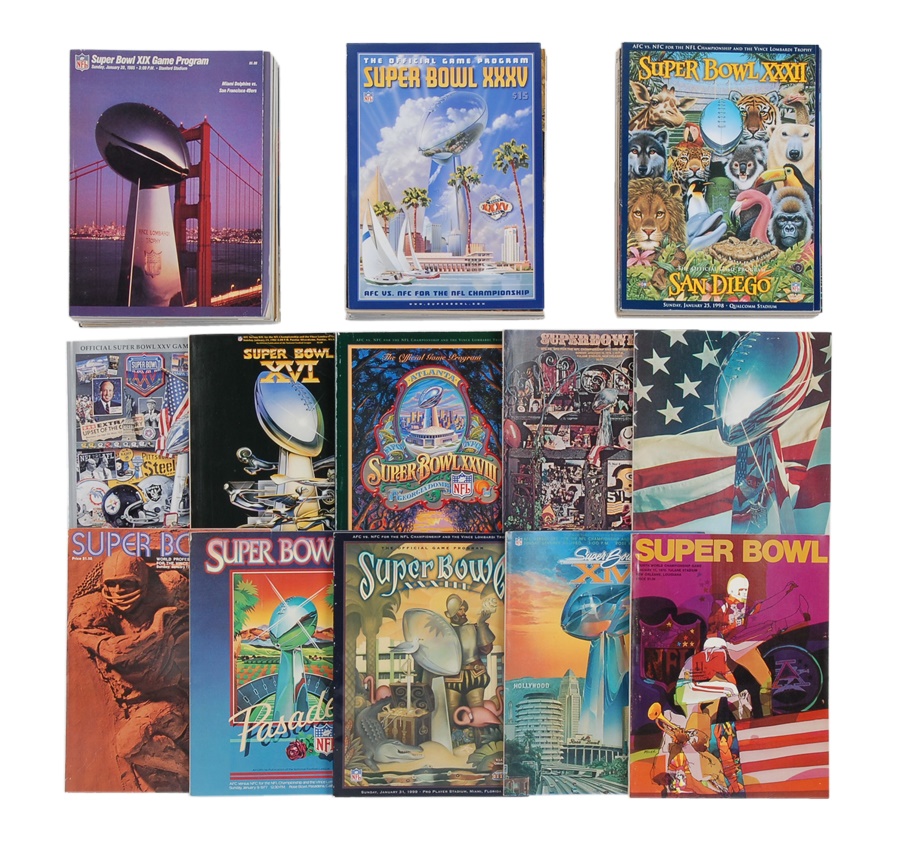 The Tommy Wittenberg Collection - Run of Super Bowl Programs with Some Duplicates (44)