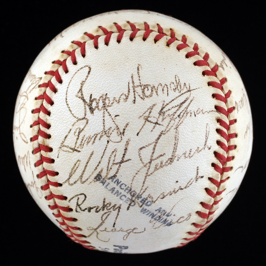 Baseball Autographs - 1951 Seattle Rainiers Baseball with Rogers Hornsby