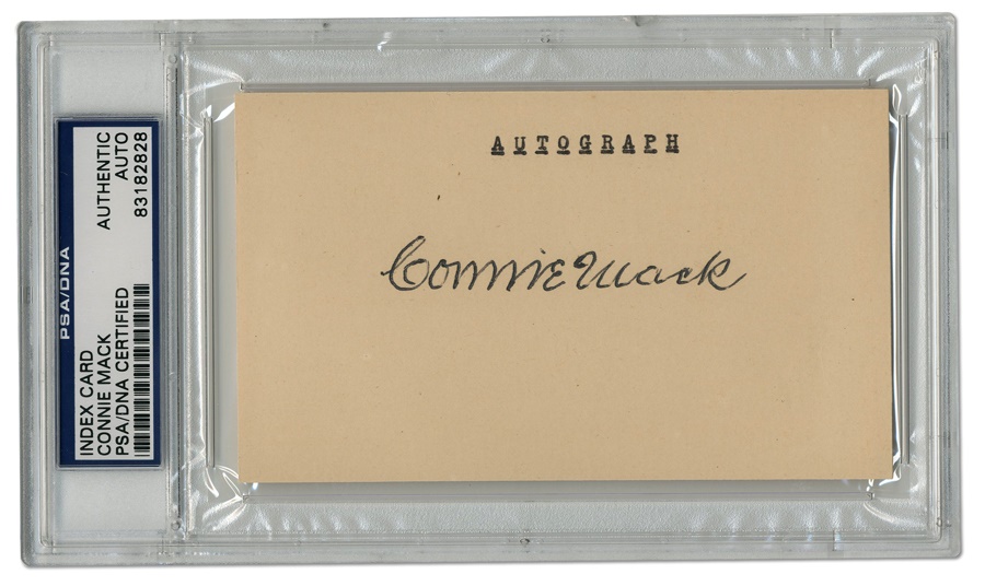 - Connie Mack Signed Index Card