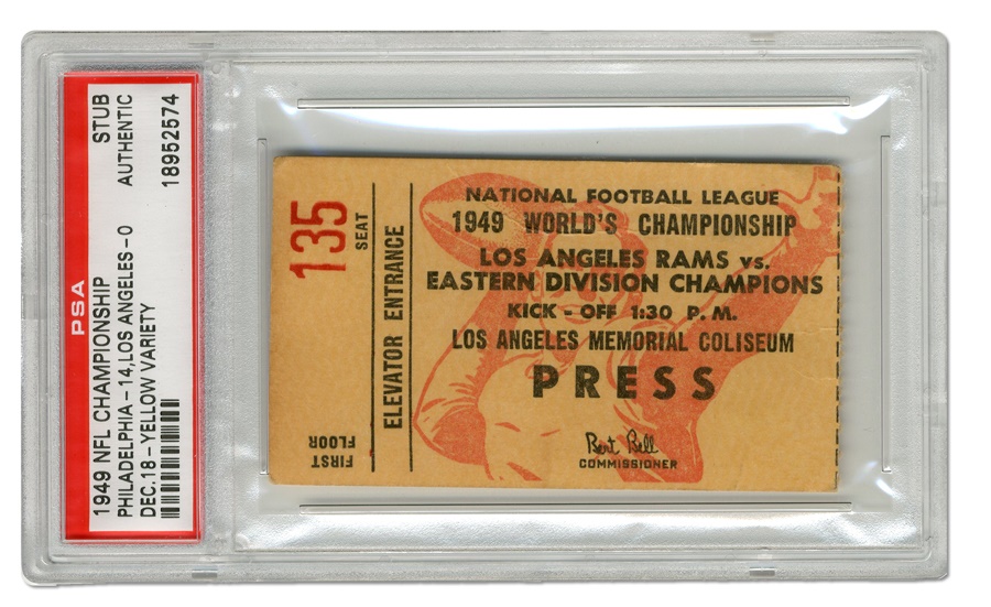 Football - 1949 NFL Championship Game Ticket