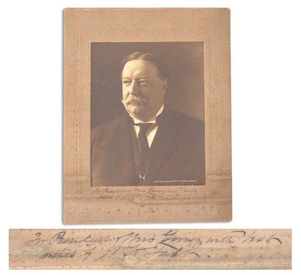 Political - William Howard Taft Photograph Signed as President to Cuban President