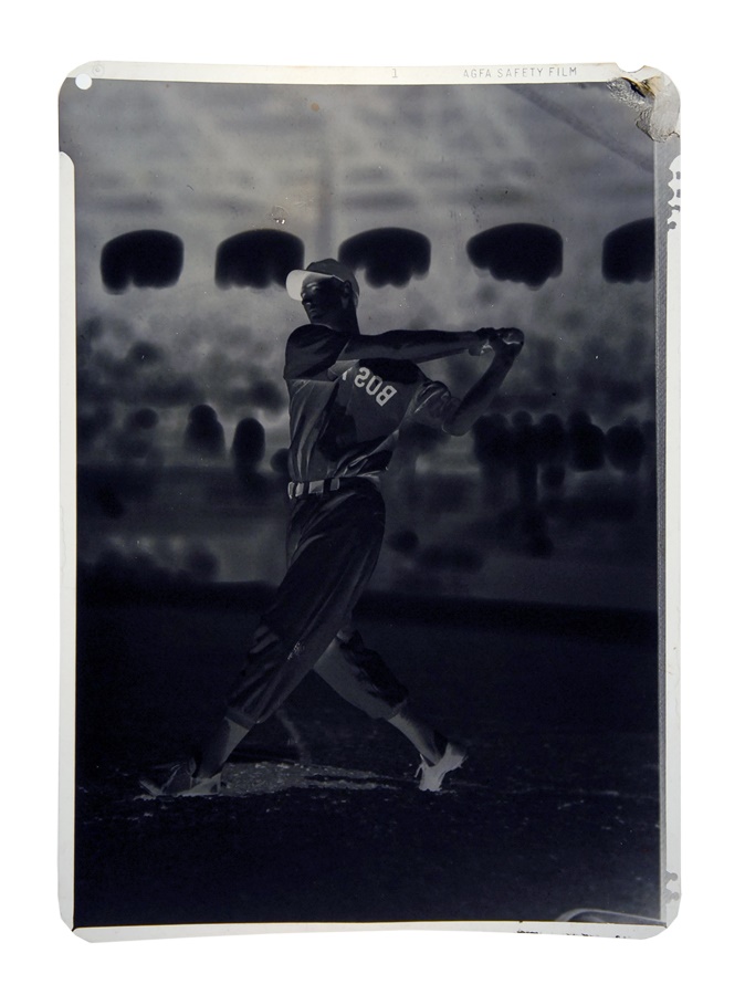 Baseball - Circa 1939 Ted Williams Original Negative by George Burke
