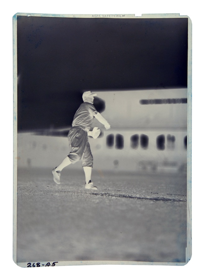 Baseball - Lou Gehrig in Field Original Negative by George Burke