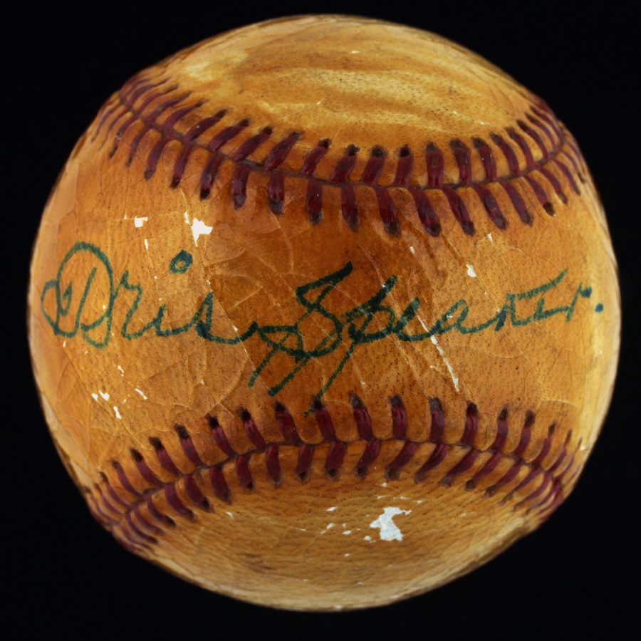 Baseball Autographs - Tris Speaker Single Signed Baseball