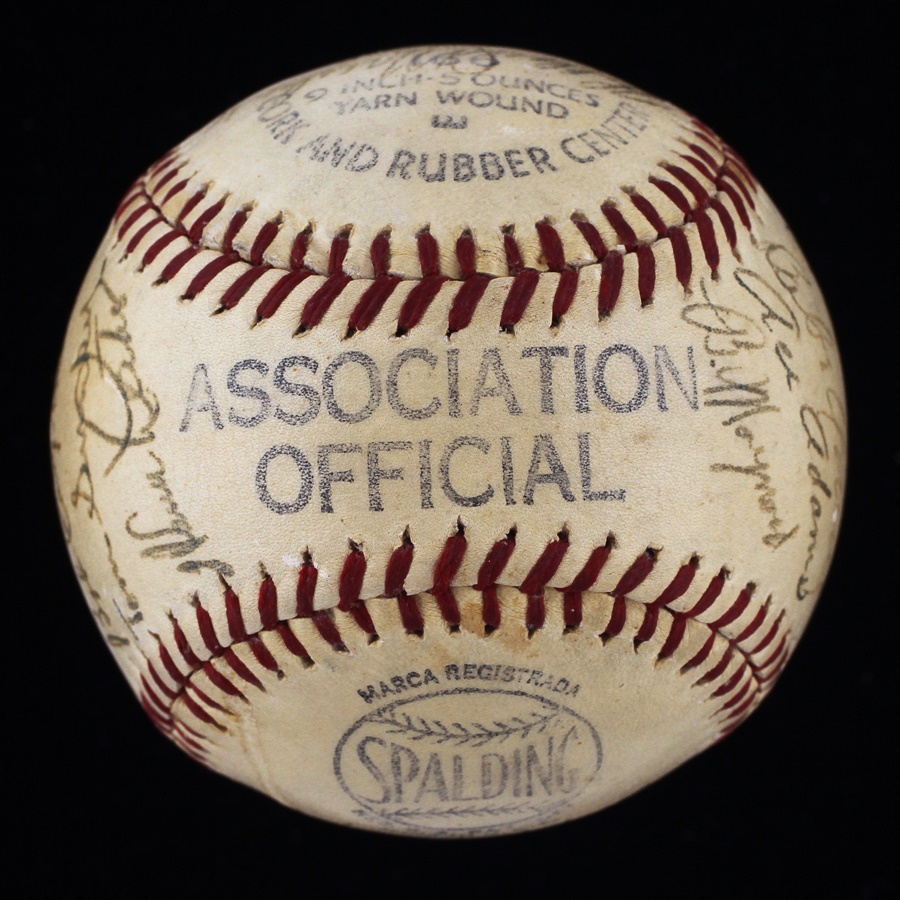 - 1942 New York Giants Team Signed Baseball with Mel Ott