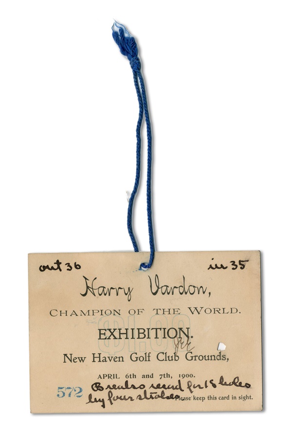 - Harry Vardon Record Breaking Golf Exhibition Pass/Ticket
