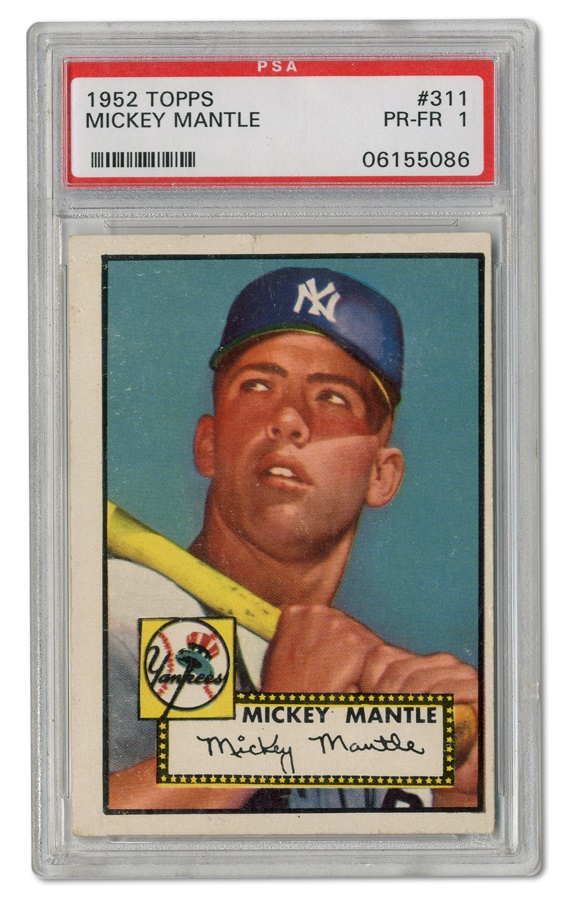 Sports and Non Sports Cards - 1952 Topps #311 Mickey Mantle PSA 1
