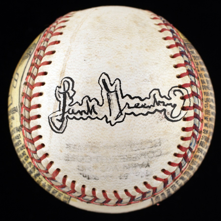 Baseball Autographs - Hank Greeenberg Signed Hand Painetd Baseball by George Sosnak