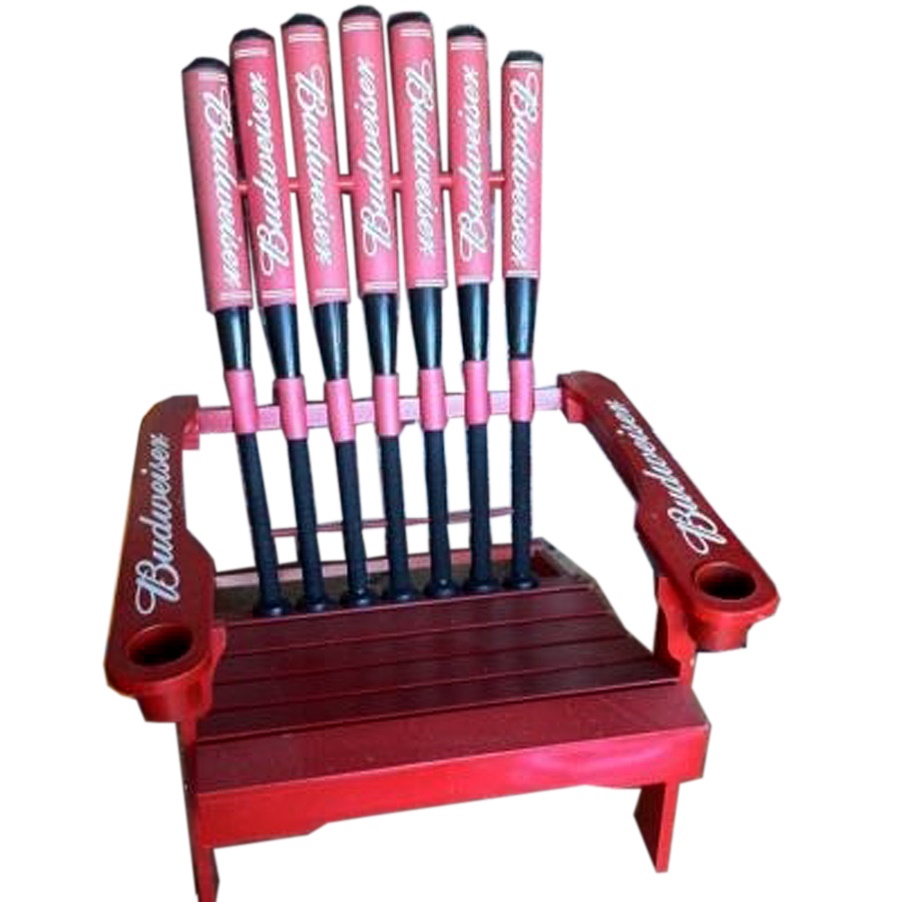 Baseball Memorabilia - Budweiser Promotional Bat Chair