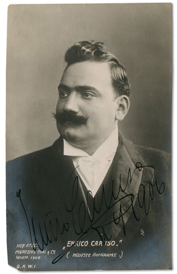 Theater World Biographies - Enrico Caruso Signed Photo