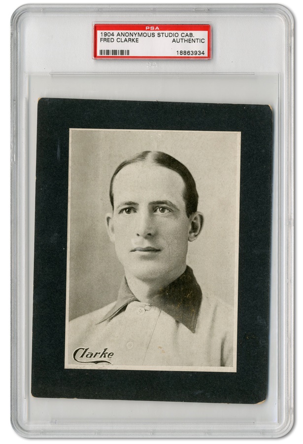 Sports and Non Sports Cards - 1904 Fred Clarke Studio Cabinet "Anonymous"