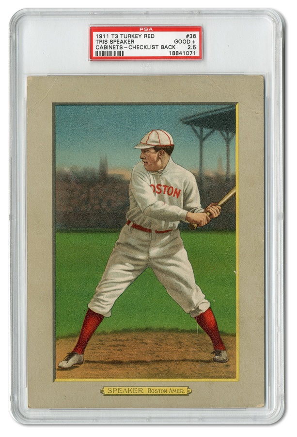 Sports and Non Sports Cards - 1911 T3 Turkey Red Tris Speaker (PSA 2.5)