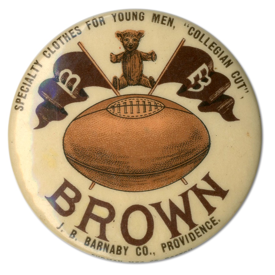 - Early 1900s Brown Football Celluloid Advertising Mirror
