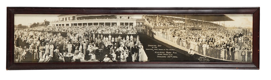 - 1934 Hialeah Park Opening Day Panoramic Photograph