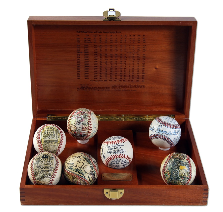 Baseball Memorabilia - George Sosnak Handpainted Baseballs with Ted Williams Limited Edition Baseball (7)