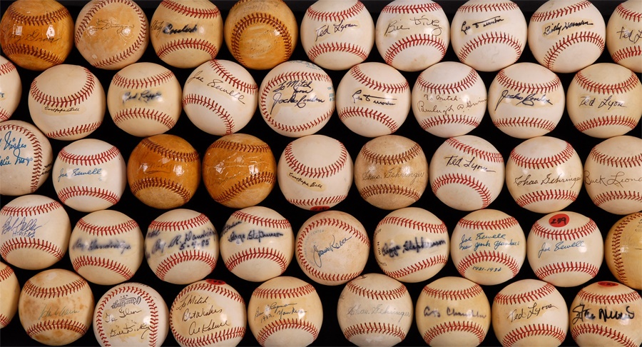 Baseball Autographs - Deceased Hall of Famers and Stars Single Signed Baseball Collection (50)