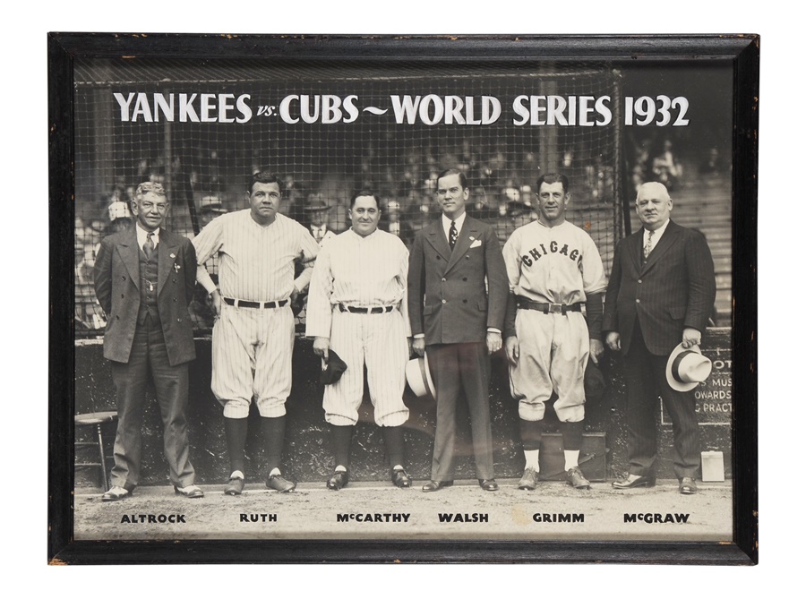 1932 World Series Oversized Photograph with Ruth