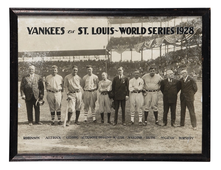 The Christy Walsh Collection - 1928 World Series Oversized Photo with Ruth and Gehrig