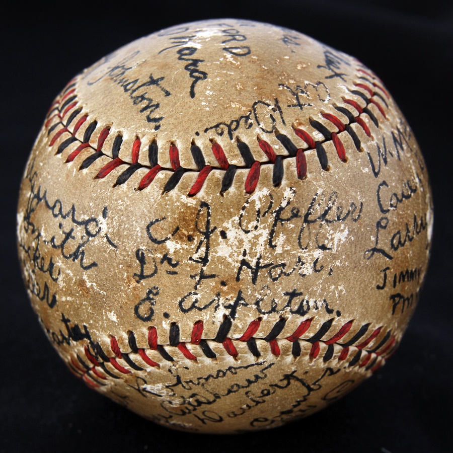 The Sal LaRocca Collection - 1916 Brooklyn Robins Team Signed Baseball